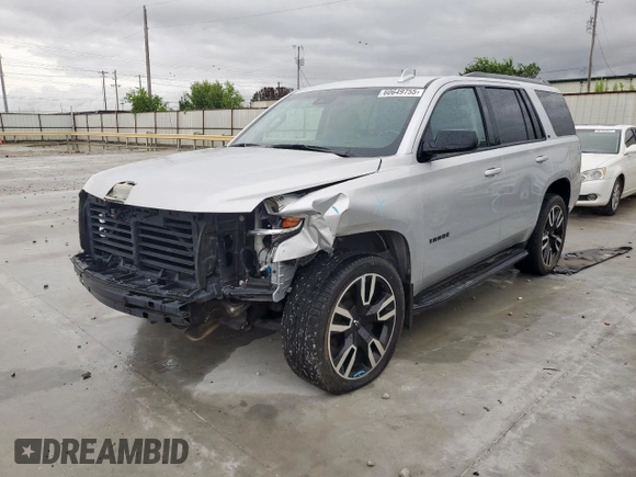 2018 Chevrolet Tahoe LT with VIN 1GNSCBKC1JR387830, listed as a Copart auction lot 60649755 with 59,649 mi miles and Salvage title. Bid and sale history available at DreamBid. Image 1.