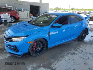 2021 Honda Civic Type R Touring z VIN SHHFK8G75MU201498, wystawiony jako Copart lot #57823025 z przebiegiem 50 769 mil mil oraz Czysty tytuł • Clean title. Historia ofert i sprzedaży dostępna na DreamBid. Obrazek 1.