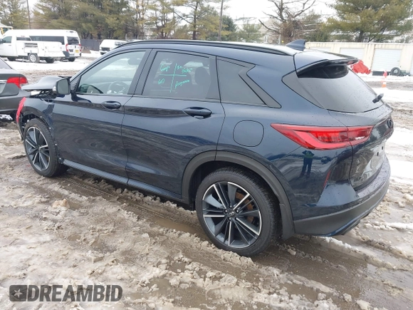 2025 Infiniti QX50 Sport with VIN 3PCAJ5FB2SF103397, listed as a IAAI auction lot 41566790 with 1,228 mi miles and . Bid and sale history available at DreamBid. Image 3.