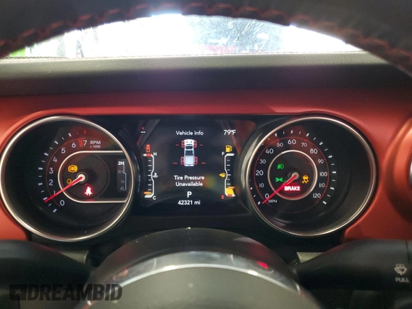 2022 Jeep Gladiator Rubicon with VIN 1C6JJTBGXNL169937, listed as a Copart auction lot 49626105 with 42,321 mi miles and Salvage title. Bid and sale history available at DreamBid. Image 9.