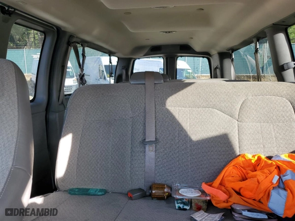 2019 Chevrolet Express Passenger LT with VIN 1GAZGPFG6K1363036, listed as a Copart auction lot 76491854 with 0 mi miles and Salvage Title. Bid and sale history available at carsss.com. Image 10.