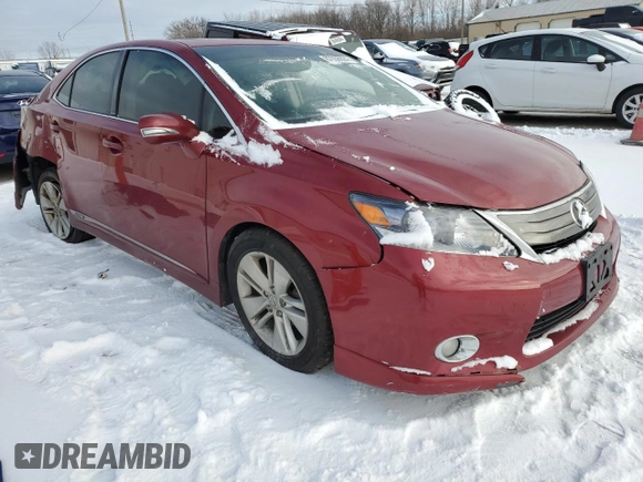 2010 Lexus HS 250h with VIN JTHBB1BA3A2016079, listed as a Copart auction lot 87058094 with Not Provided miles and Salvage Title. Bid and sale history available at DreamBid. Image 4.