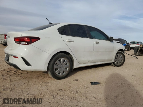 2022 Kia Rio LX with VIN 3KPA24AD2NE433728, listed as a Copart auction lot 87222834 with 37,297 mi miles and Salvage Title. Bid and sale history available at carsss.com. Image 3.