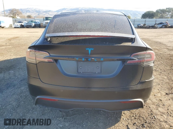 2022 Tesla Model X with VIN 7SAXCAE54NF359461, listed as a Copart auction lot 46868045 with 0 mi miles and Salvage Title. Bid and sale history available at carsss.com. Image 6.
