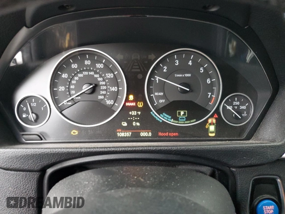 2013 BMW 3 Series ActiveHybrid 3 with VIN WBA3F9C56DF484408, listed as a Copart auction lot 85995924 with 108,357 mi miles and Salvage Title. Bid and sale history available at carsss.com. Image 9.
