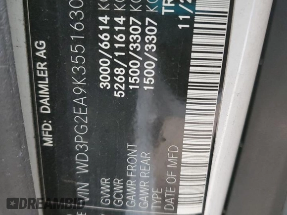 2019 Mercedes-Benz Metris Cargo z VIN WD3PG2EA9K3551630, wystawiony jako Copart lot #86312894 z przebiegiem 112 372 mil mil oraz Szkody całkowita. Historia ofert i sprzedaży dostępna na DreamBid. Obrazek 13.