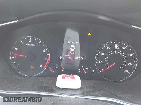 2015 Kia Cadenza Premium with VIN KNALN4D7XF5196941, listed as a IAAI auction lot 41480233 with 118,837 mi miles. Bid and sale history available at carsss.com. Image 7.