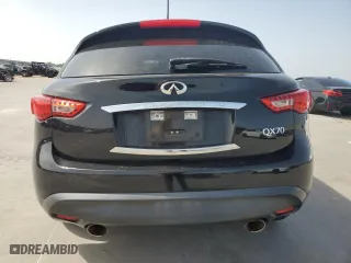 2017 Infiniti QX70 with VIN JN8CS1MUXHM141354, listed as a Copart auction lot 65728544 with 130,922 mi miles and Salvage Title. Bid and sale history available at carsss.com. Image 6.