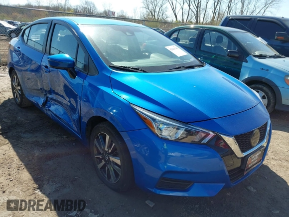 2021 Nissan Versa SV with VIN 3N1CN8EV0ML884504, listed as a IAAI auction lot 42044546 with 110,750 mi miles. Bid and sale history available at carsss.com. Image 1.