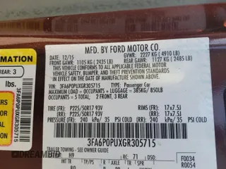 2016 Ford Fusion Energi SE Luxury with VIN 3FA6P0PUXGR305715, listed as a Copart auction lot 89218055 with 160,547 mi miles and Salvage Title. Bid and sale history available at carsss.com. Image 12.