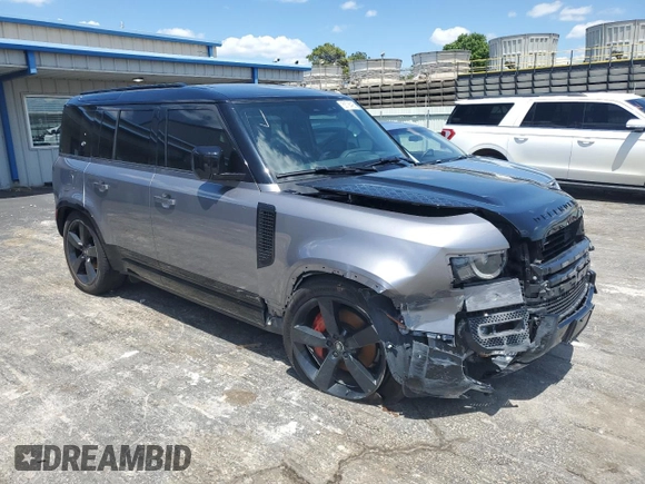 2023 Land Rover Defender X with VIN SALEX7EUXP2200655, listed as a Copart auction lot 56736425 with 28,559 mi miles and Salvage title. Bid and sale history available at DreamBid. Image 4.