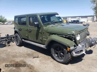2020 Jeep Wrangler Unlimited Sahara with VIN 1C4HJXEG9LW311913, listed as a Copart auction lot 54265535 with 43,893 mi miles and Salvage title. Bid and sale history available at DreamBid. Image 4.