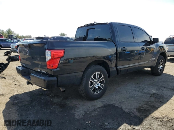 2024 Nissan Titan SV with VIN 1N6AA1EC2RN101063, listed as a Copart auction lot 49879235 with 12,418 mi miles and Salvage title. Bid and sale history available at DreamBid. Image 3.