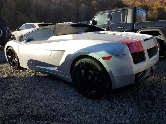 2007 Lamborghini Gallardo z VIN ZHWGU22T57LA05137, wystawiony jako Copart lot #78841294 z przebiegiem 5504 mil mil oraz Szkody całkowita. Historia ofert i sprzedaży dostępna na DreamBid. Obrazek 2.