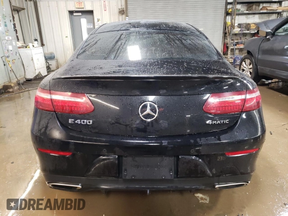 2018 Mercedes-Benz E-Class E 400 with VIN WDD1J6GB2JF011940, listed as a Copart auction lot 42929745 with 0 mi miles and Salvage Title. Bid and sale history available at carsss.com. Image 6.