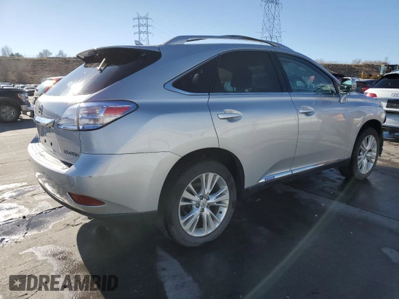 2010 Lexus RX 450h with VIN JTJBC1BA9A2023078, listed as a Copart auction lot 48934725 with 140,318 mi miles and Salvage Title. Bid and sale history available at DreamBid. Image 3.