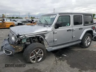 2020 Jeep Wrangler Unlimited Sahara with VIN 1C4HJXENXLW230207, listed as a Copart auction lot 80562424 with 0 mi miles and Salvage Title. Bid and sale history available at carsss.com. Image 1.