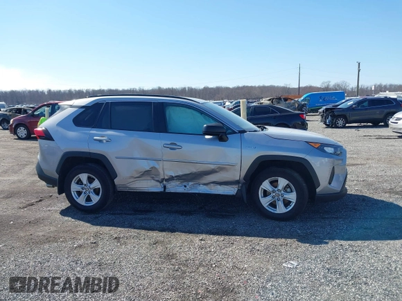 2021 Toyota RAV4 Hybrid LE with VIN 4T3LWRFV2MU025129, listed as a IAAI auction lot 41758285 with 71,990 mi miles. Bid and sale history available at carsss.com. Image 12.