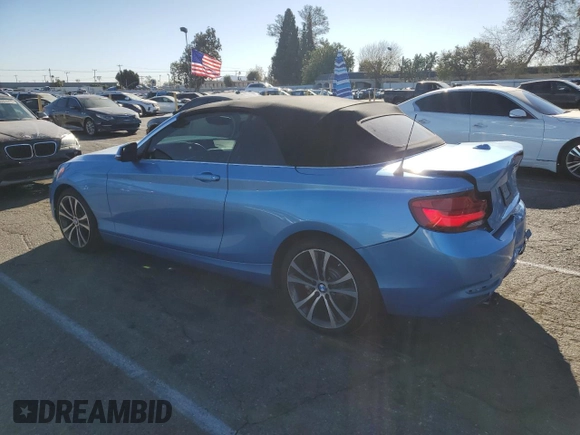 2018 BMW 2 Series 230i with VIN WBA2M7C5XJVA97368, listed as a Copart auction lot 88564715 with 30,298 mi miles and Salvage Title. Bid and sale history available at carsss.com. Image 2.