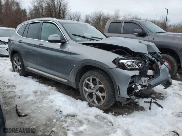 2024 BMW X3 xDrive30i with VIN 5UX53DP04R9U62899, listed as a Copart auction lot 44130515 with 14,156 mi miles and Salvage Title. Bid and sale history available at carsss.com. Image 4.