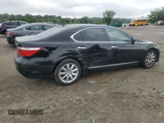2008 Lexus LS 460 with VIN JTHBL46F485059066, listed as a Copart auction lot 64803835 with 198,520 mi miles and Salvage title. Bid and sale history available at DreamBid. Image 3.