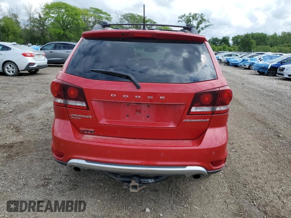 2015 Dodge Journey Crossroad with VIN 3C4PDDGG3FT740635, listed as a Copart auction lot 57762665 with 140,075 mi miles and Salvage title. Bid and sale history available at DreamBid. Image 6.