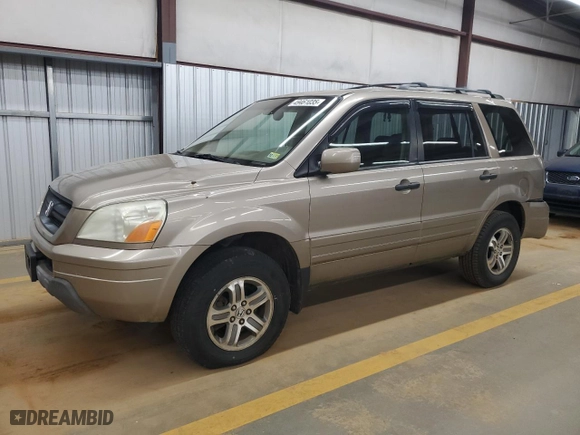 2003 Honda Pilot EX with VIN 2HKYF18503H605358, listed as a Copart auction lot 49461035 with 225,939 mi miles and Salvage Title. Bid and sale history available at carsss.com. Image 1.