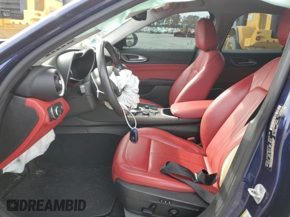 2020 Alfa Romeo Giulia Ti with VIN ZARFANBN5L7634712, listed as a Copart auction lot 73278784 with 0 mi miles and Salvage Title. Bid and sale history available at carsss.com. Image 7.