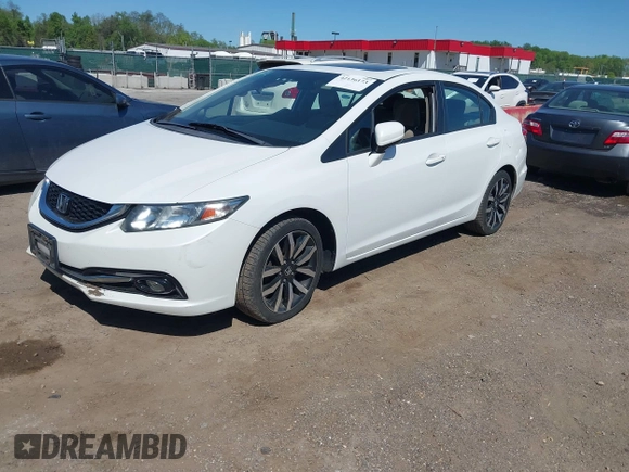 2015 Honda Civic EX-L with VIN 19XFB2F96FE203352, listed as a IAAI auction lot 42136173 with 152,124 mi miles. Bid and sale history available at carsss.com. Image 2.
