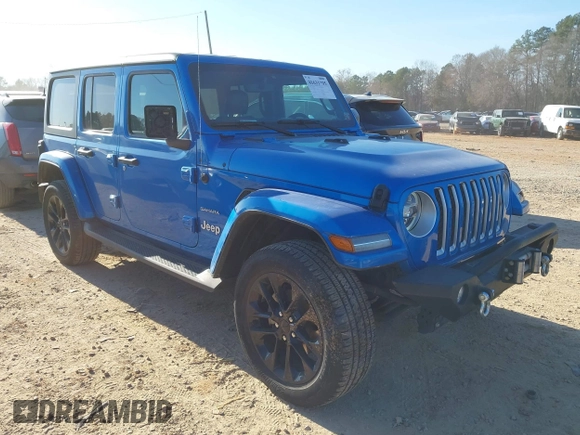 2022 Jeep Wrangler Unlimited Sahara with VIN 1C4JJXP64NW192452, listed as a IAAI auction lot 41631295 with 23,738 mi miles and . Bid and sale history available at DreamBid. Image 1.