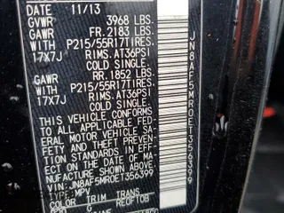 2014 Nissan Juke S with VIN JN8AF5MR0ET356399, listed as a Copart auction lot 55617895 with Not Provided miles and Clean Title. Bid and sale history available at DreamBid. Image 12.