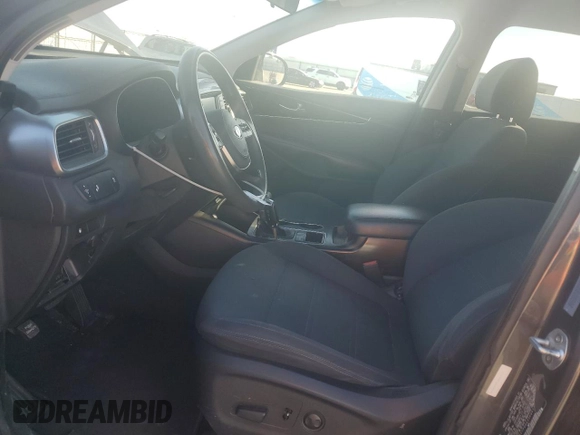 2019 Kia Sorento LX with VIN 5XYPG4A55KG455080, listed as a Copart auction lot 46253135 with 112,415 mi miles and Salvage Title. Bid and sale history available at DreamBid. Image 7.