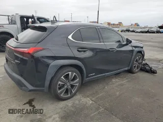 2021 Lexus UX 250h with VIN JTHX9JBH0M2045963, listed as a Copart auction lot 55474635 with 28,695 mi miles and Salvage title. Bid and sale history available at DreamBid. Image 3.