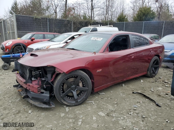 2019 Dodge Charger Scat Pack with VIN 2C3CDXGJ8KH588614, listed as a Copart auction lot 84478674 with 61,131 mi miles and Salvage Title. Bid and sale history available at carsss.com. Image 1.