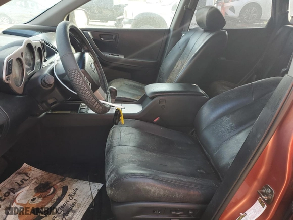 2004 Nissan Murano SL with VIN JN8AZ08WX4W305192, listed as a Copart auction lot 88289615 with 0 mi miles and Salvage Title. Bid and sale history available at carsss.com. Image 7.