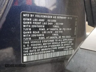 2013 Volkswagen Tiguan S with VIN WVGBV3AX0DW066778, listed as a Copart auction lot 85110984 with 108,027 mi miles and Salvage title. Bid and sale history available at DreamBid. Image 15.