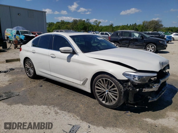 2019 BMW 5 Series 530i with VIN WBAJA5C5XKBX46918, listed as a Copart auction lot 53483355 with 47,208 mi miles and Salvage Title. Bid and sale history available at carsss.com. Image 4.