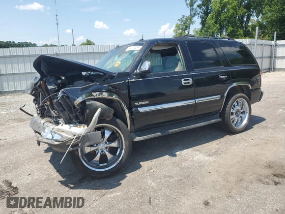 2005 GMC Yukon SLE with VIN 1GKEC13T35R233595, listed as a Copart auction lot 64571554 with 0 mi miles and Salvage Title. Bid and sale history available at carsss.com. Image 1.