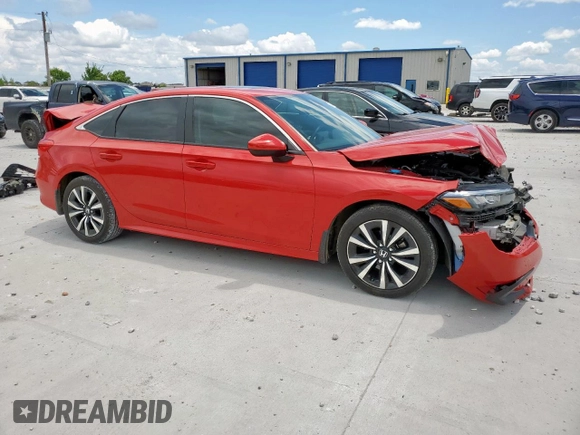 2023 Honda Civic EX with VIN 2HGFE1F75PH314708, listed as a Copart auction lot 63775145 with 10,477 mi miles and Salvage title. Bid and sale history available at DreamBid. Image 4.