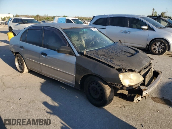 2001 Honda Civic LX with VIN 2HGES15531H544212, listed as a Copart auction lot 50303845 with 0 mi miles and Salvage Title. Bid and sale history available at carsss.com. Image 4.
