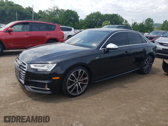 2018 Audi S4 Premium Plus with VIN WAUB4AF47JA001233, listed as a Copart auction lot 57432894 with 98,166 mi miles. Bid and sale history available at carsss.com. Image 1.