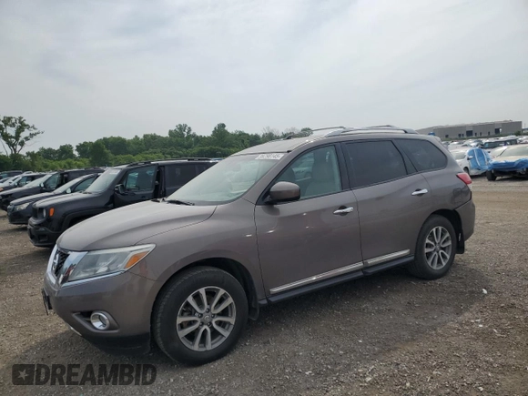 2013 Nissan Pathfinder Platinum with VIN 5N1AR2MM9DC625435, listed as a Copart auction lot 59798145 with 131,209 mi miles and Salvage title. Bid and sale history available at DreamBid. Image 1.
