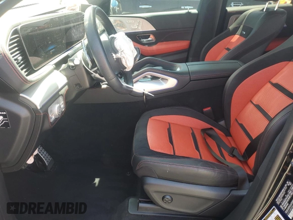 2024 Mercedes-Benz GLE 53 AMG with VIN 4JGFD6BB3RB196433, listed as a Copart auction lot 57479685 with 9,106 mi miles and Salvage title. Bid and sale history available at DreamBid. Image 7.