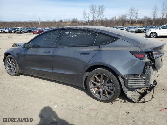2023 Tesla Model 3 with VIN 5YJ3E1EA2PF627347, listed as a Copart auction lot 43622015 with NaN miles and Salvage Title. Bid and sale history available at carsss.com. Image 2.