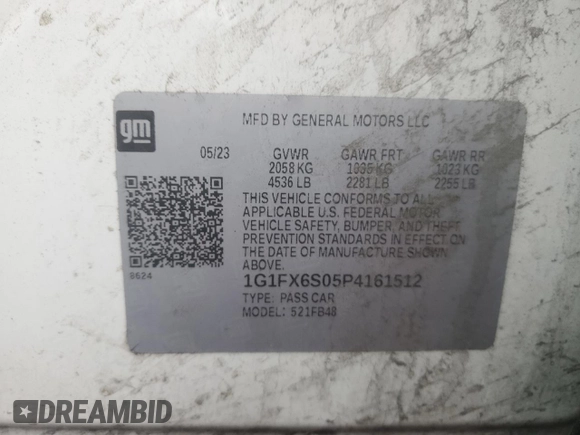 2023 Chevrolet Bolt EV 2LT z VIN 1G1FX6S05P4161512, wystawiony jako Copart lot #51911805 z przebiegiem 37 885 mil mil oraz Nie do naprawy. Historia ofert i sprzedaży dostępna na DreamBid. Obrazek 12.
