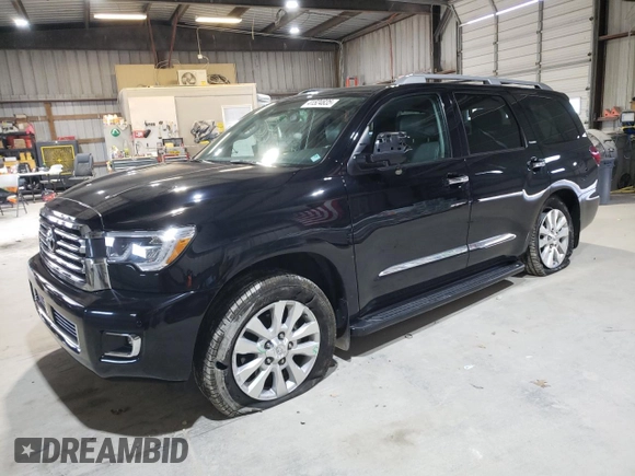 2020 Toyota Sequoia Platinum with VIN 5TDDY5G17LS179368, listed as a Copart auction lot 41524835 with 55,319 mi miles and Salvage Title. Bid and sale history available at carsss.com. Image 1.