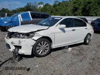 2015 Honda Accord EX-L с VIN 1HGCR2F85FA210576, выставлен на аукционе Copart как лот 62083655 с пробегом Не указан миль и Списание • Salvage title. История ставок и продаж доступна на DreamBid. Изображение 1.