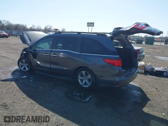 2019 Honda Odyssey EX with VIN 5FNRL6H59KB131319, listed as a IAAI auction lot 41794792 with 58,392 mi miles. Bid and sale history available at carsss.com. Image 3.
