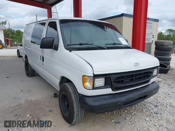 2001 Ford Econoline Cargo with VIN 1FTRE14261HA22632, listed as a IAAI auction lot 41202164 with 153,412 mi miles and . Bid and sale history available at DreamBid. Image 1.