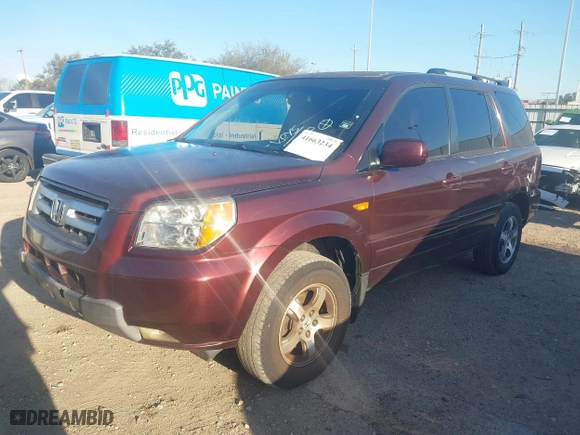 2008 Honda Pilot EX-L with VIN 5FNYF28558B022120, listed as a IAAI auction lot 41663234 with 183,248 mi miles. Bid and sale history available at carsss.com. Image 2.